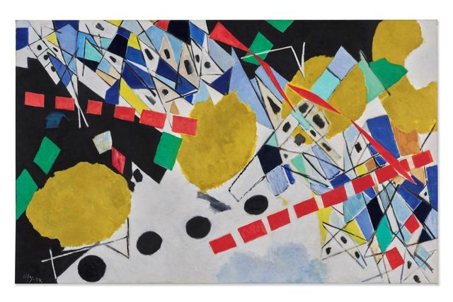 Mit gelben Scheiben und blauen Spitzen