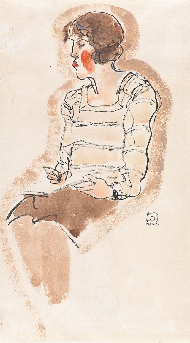 Femme à la blouse rayée (Woman with Striped Blouse)