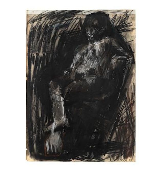 Nude Seated on a Folding Chair