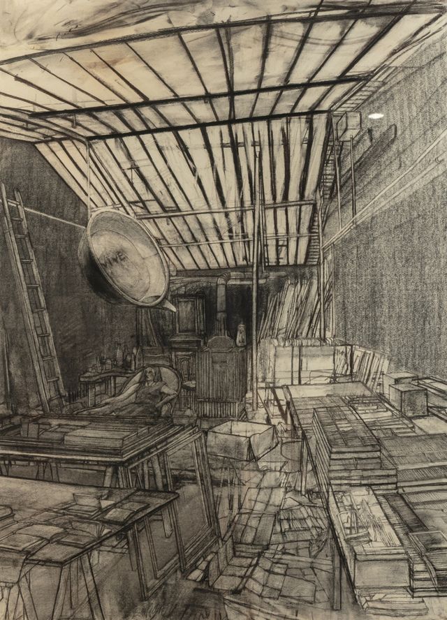 Modèle dans l'atelier, rue de Crussol