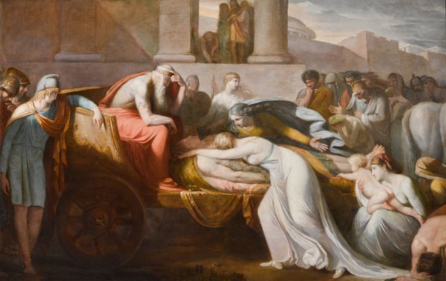 Priam Returning To Troy With The Body Of Hector