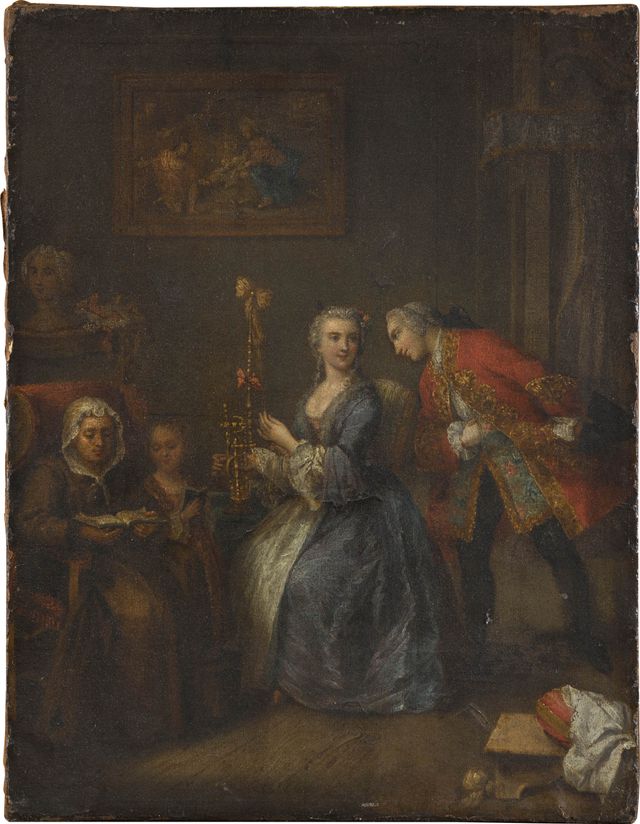 Elegant Company With A Young Woman Spinning In An Interior