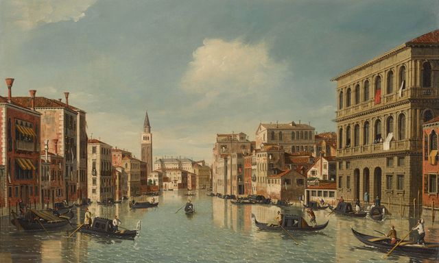 Venice, A View Of The Grand Canal Looking North-west, From The Palazzo Corner To The Palazzo Contarini Dagli Scrigni