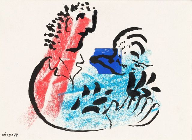 Profil rouge et bleu aux six doigts