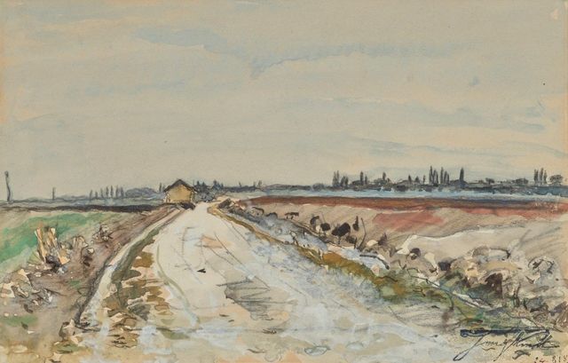 Paysage avec route, Dauphiné (recto; verso)