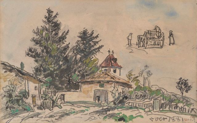 À la Côte-Saint-André (recto; verso)