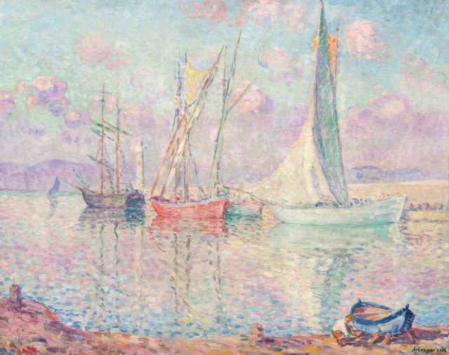 Voiliers dans le port de Saint-Tropez