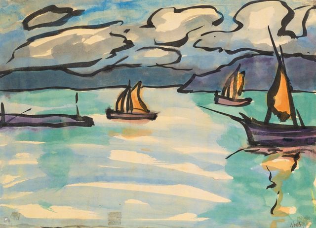 Segelschiffe im Fjord