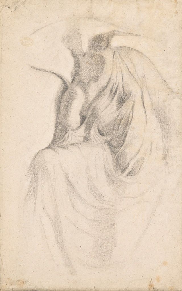 Étude d'après "Niké attachant sa sandale" (recto); Étude académique (verso)