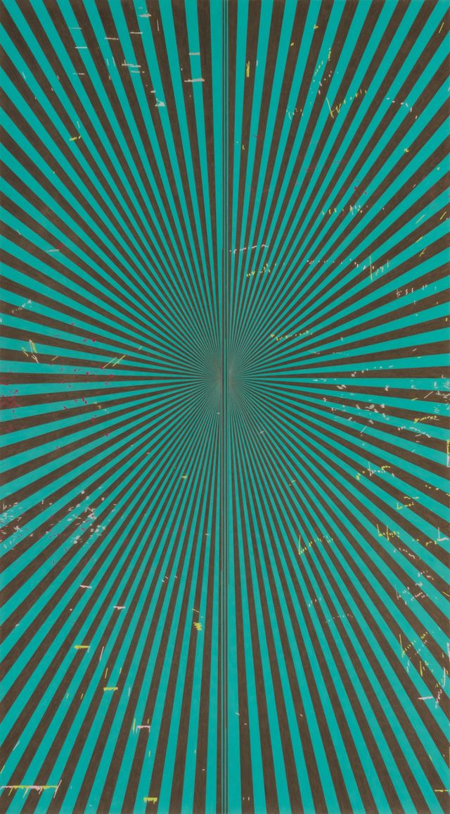 Untitled (Sandbar Brown and Light Aqua Butterfly 54.04)