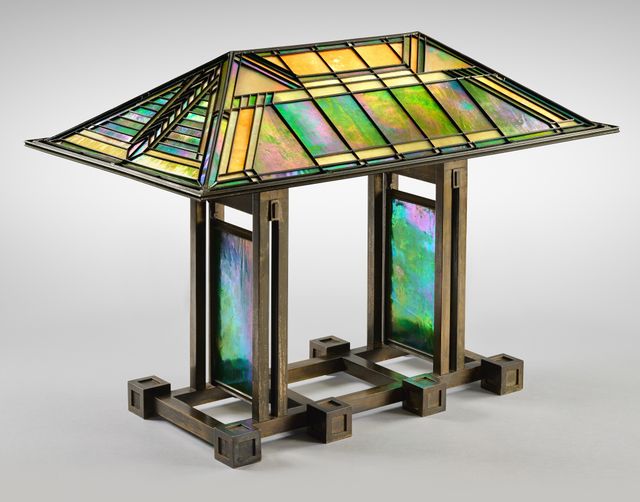 An Important Double-Pedestal Lamp for the Susan Lawrence Dana House, Springfield, Illinois