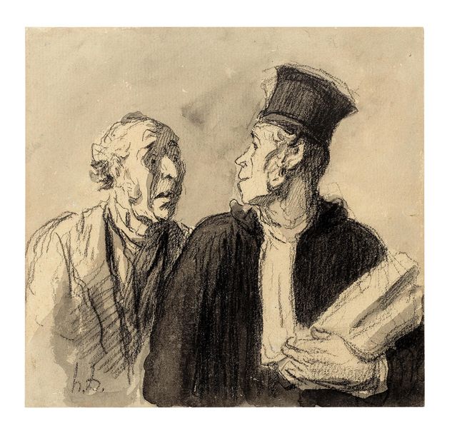 Avocat et client (L'avocat et le paysan – Défenseur et accusé)