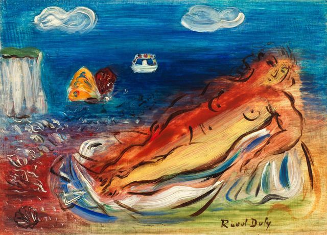 Baigneuse et papillon