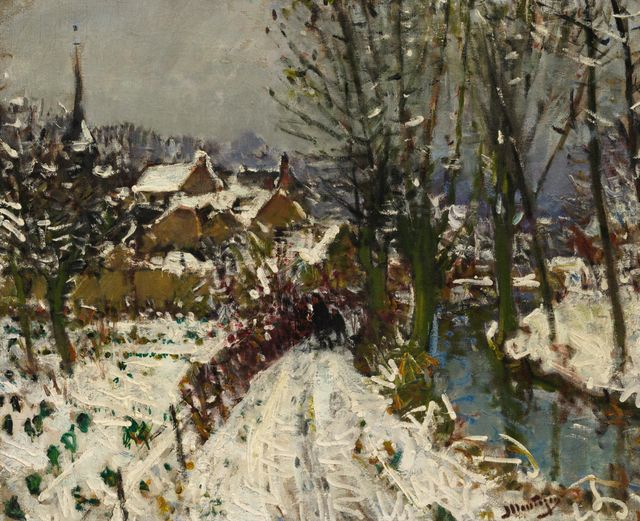 Saint-Germain sur Avre sous la neige