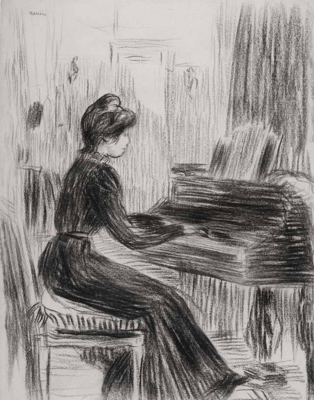 Mademoiselle Christine Lerolle au piano