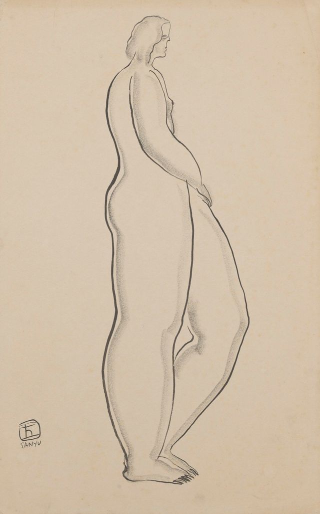 Femme nue debout de profil (Standing nude woman in profile)