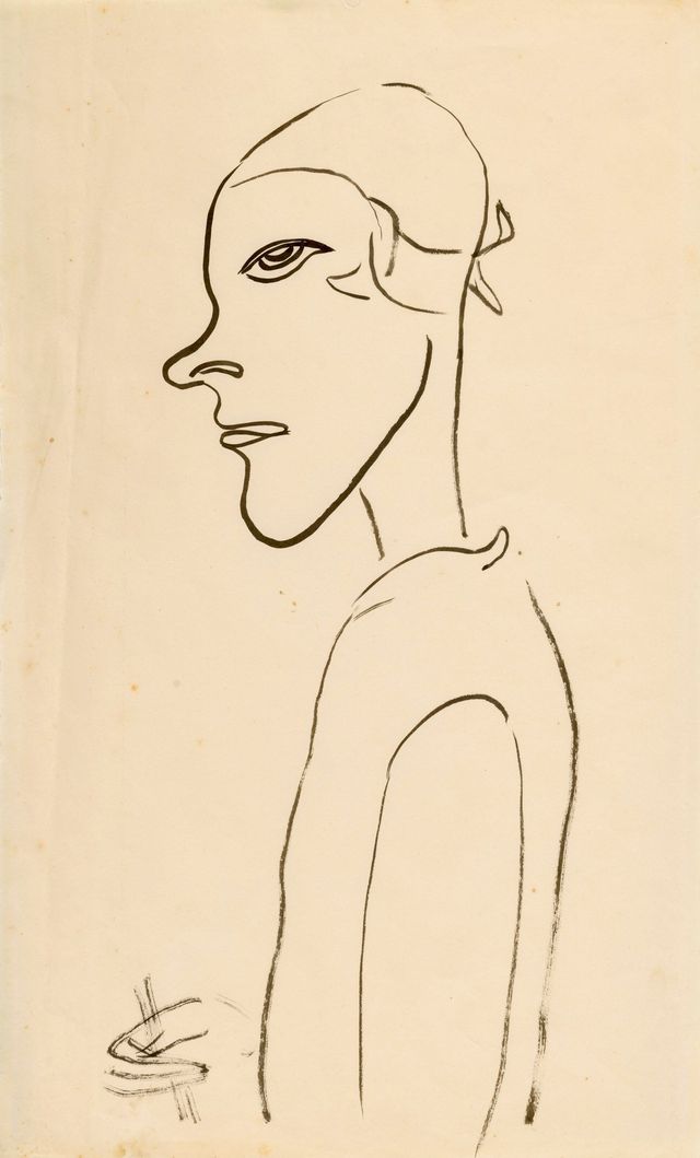 Femme en buste de profil