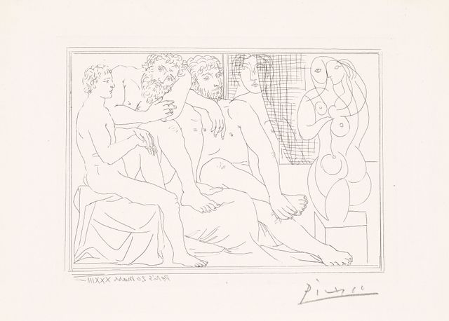 Sculpteurs, modèles et sculpture (Sculptors, Models and Sculpture), plate 41 from La Suite Vollard (Bl. 149, Ba. 301)