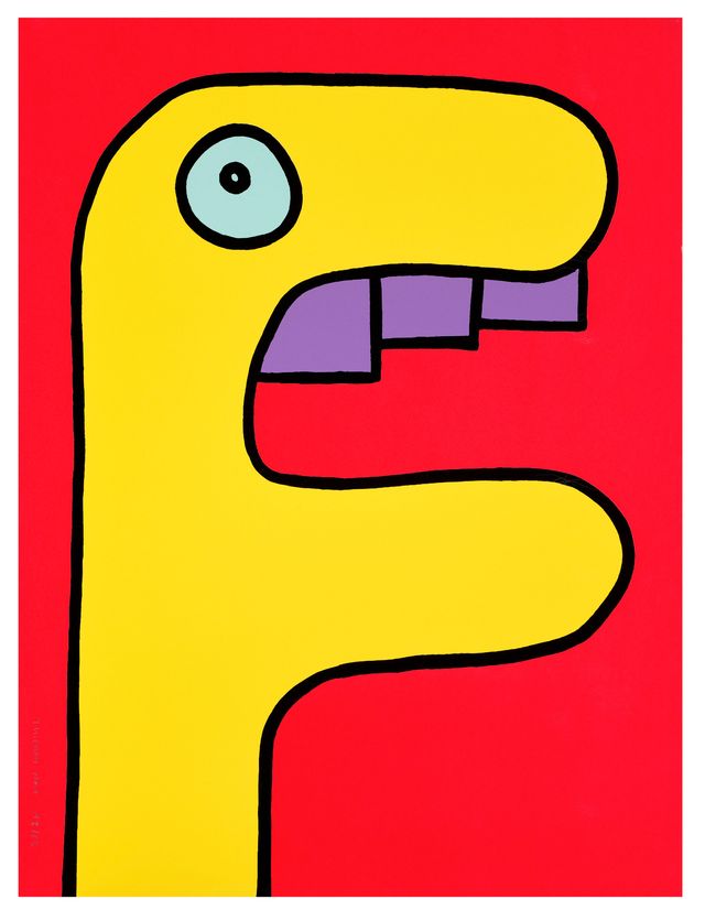 Yellow Crocodile, from East Side Heads