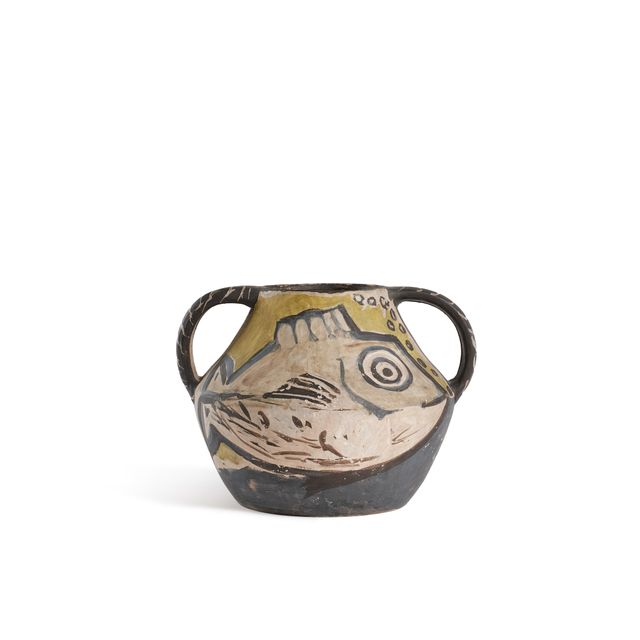 Vase Deux Anses Poissons