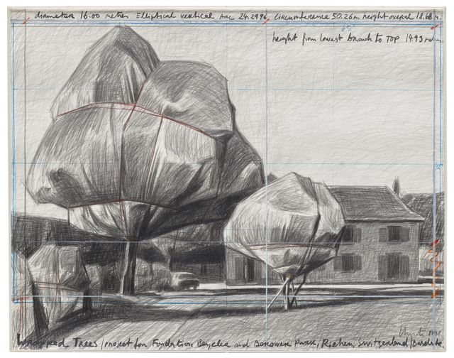 Wrapped Trees (Project for Fondation Beyeler and Berower Park, Riehen, Switzerland)