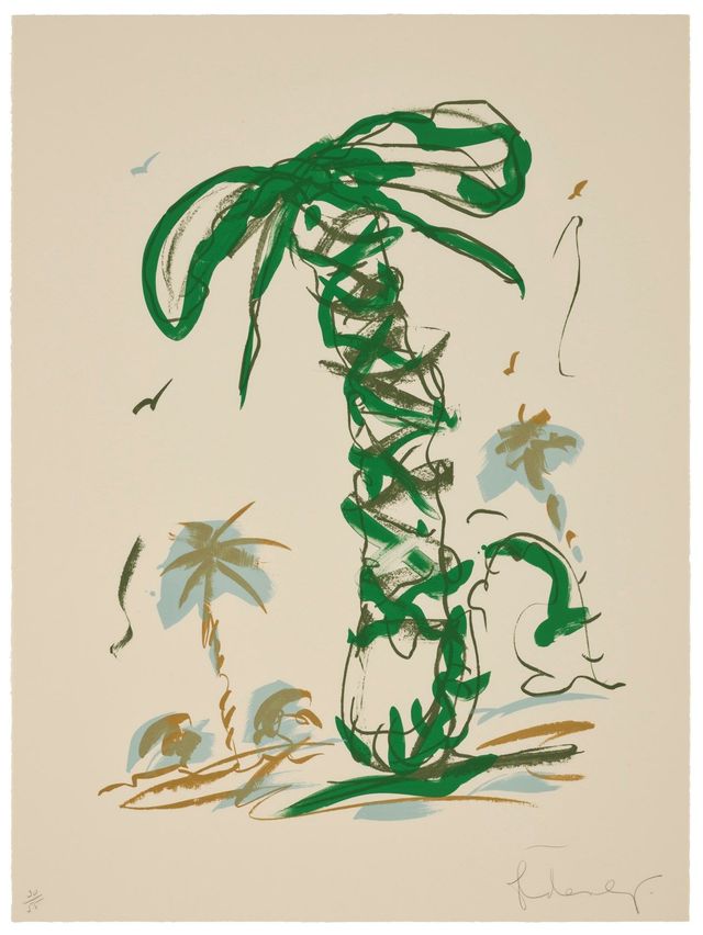 Sneaker Lace in Landscape with Palm Trees