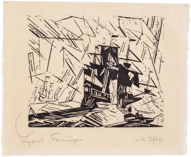 In the Offing, plate 7 from Zwölf Holzschnitte von Lyonel Feininger (Twelve Woodcuts by Lyonel Feininger) (P. W119)