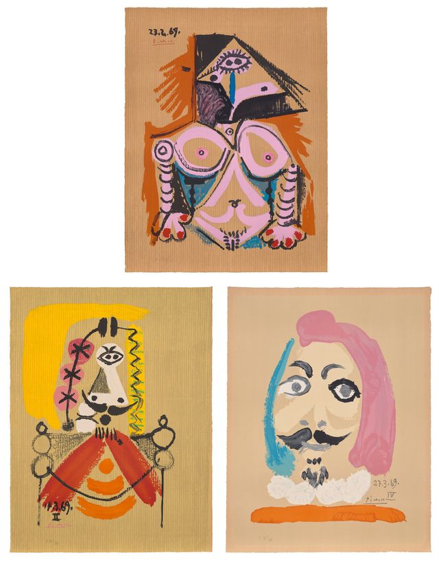 Portraits imaginaire (Imaginary Portraits): three prints