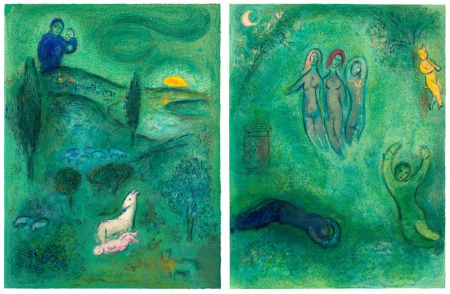 Daphnis et Chloé (Daphnis and Chloé): two prints (M. 309; 325, see C. Bks. 46)