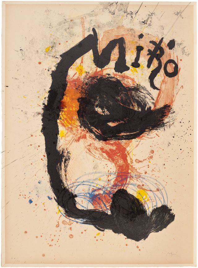 Poster for the exhibition 'Joan Miró's Prints and Ceramics', Musée de l'Athenée, Geneva (M. 332)
