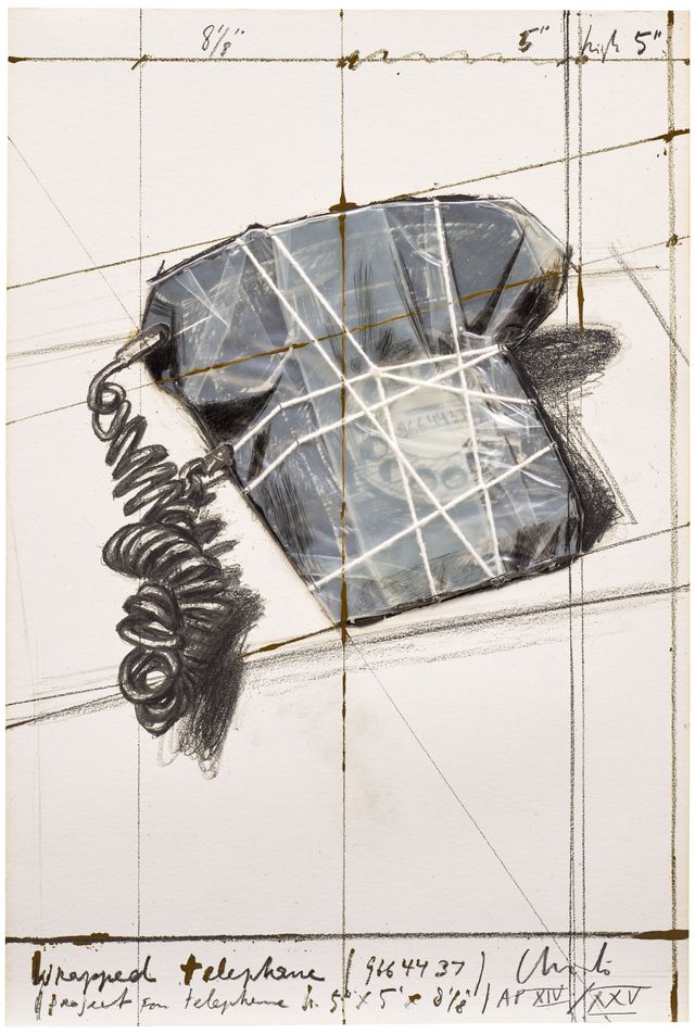 Wrapped Telephone, Project, from 12 Years of Galeria Joan Prats 1976-1988 (S. 137)