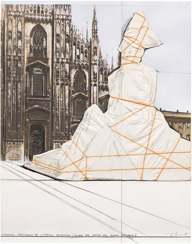 Wrapped Monument to Vittorio Emanuele, Project for Piazza del Duomo, Milan (S. 77)