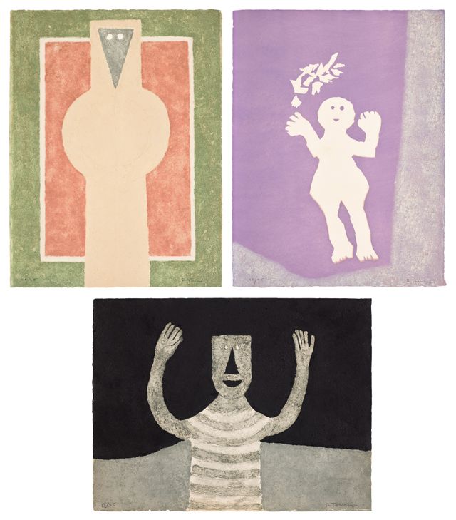 Rufino Tamayo 16 aguafuertes (16 Etchings): three prints (P. 193; 199; 204)
