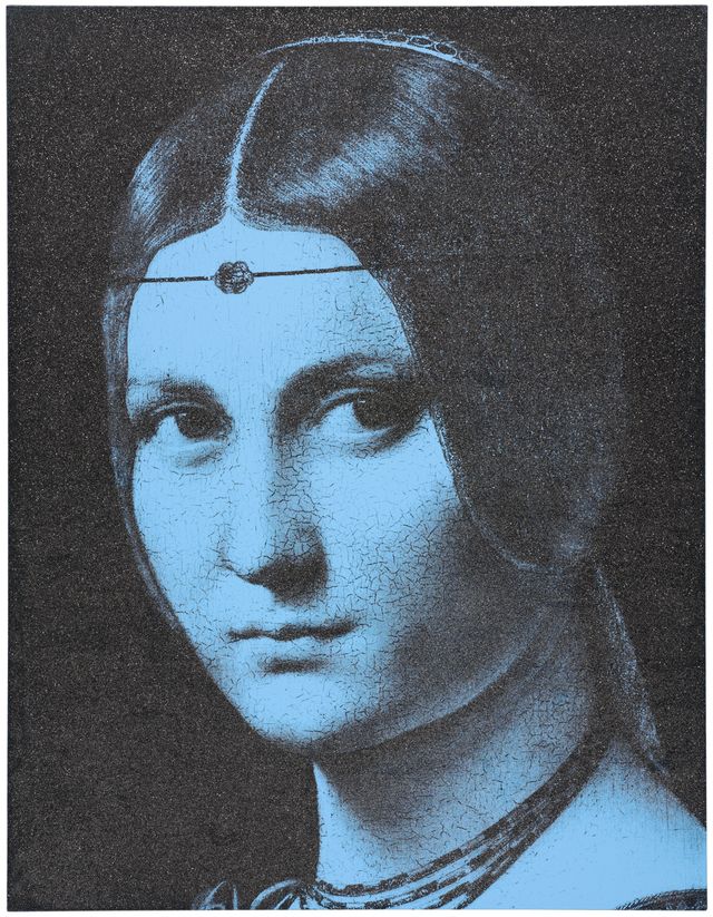 La Belle Ferronière in blue, after Leonardo da Vinci