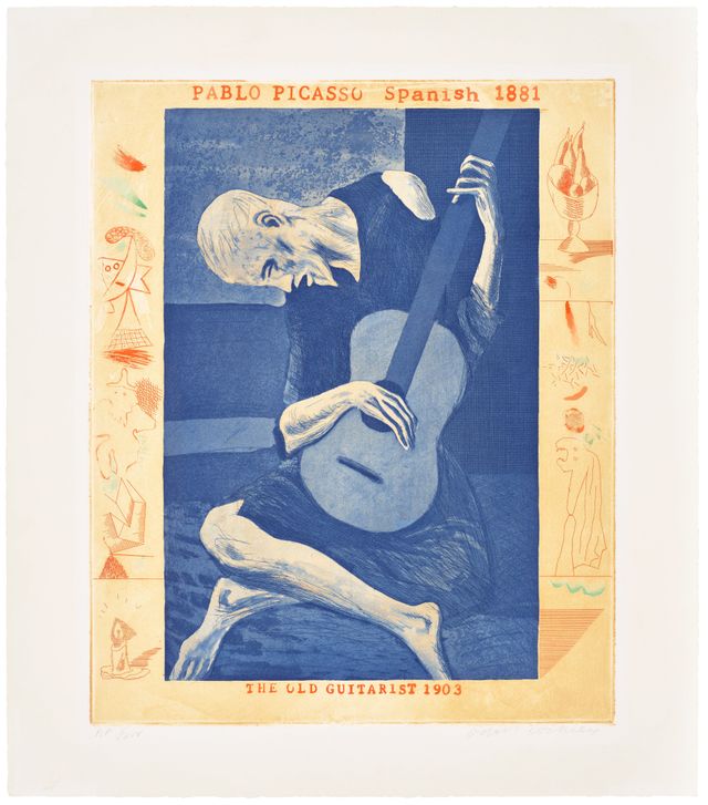 The Old Guitarist, plate 2 from The Blue Guitar (S.A.C. 200, M.C.A.T. 179)