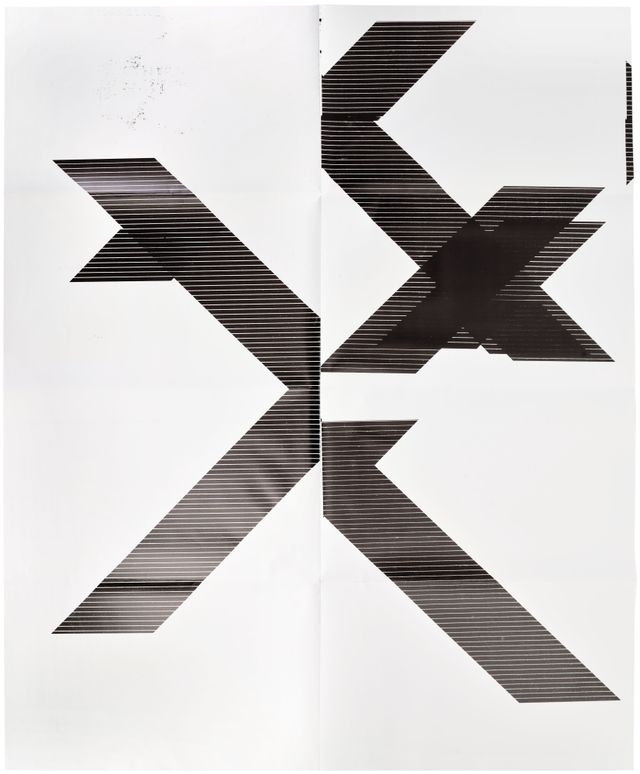X Poster (Untitled, 2007, Epson UltraChrome inkjet on linen, 84 x 69 inches, WG1210)