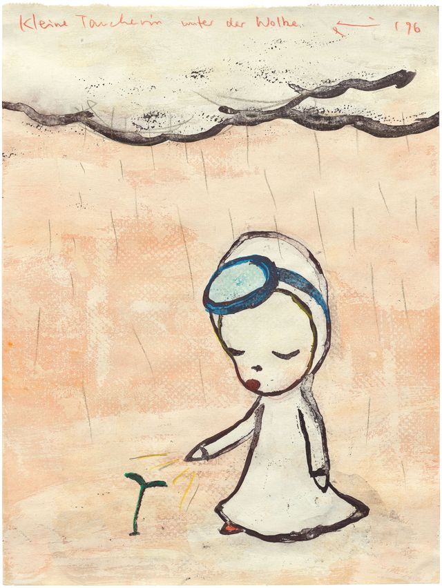 Kleine Taucherin auf der Wolke