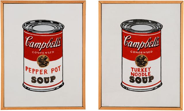 Two works: (i) Andy Warhol, 'Campbell's Soup Can, Pepper Pot', 1962; (ii) Andy Warhol, 'Campbell’s Soup Can, Turkey Noodle', 1962