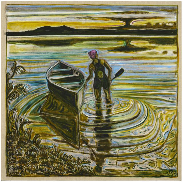 sunrise and distant burn-off