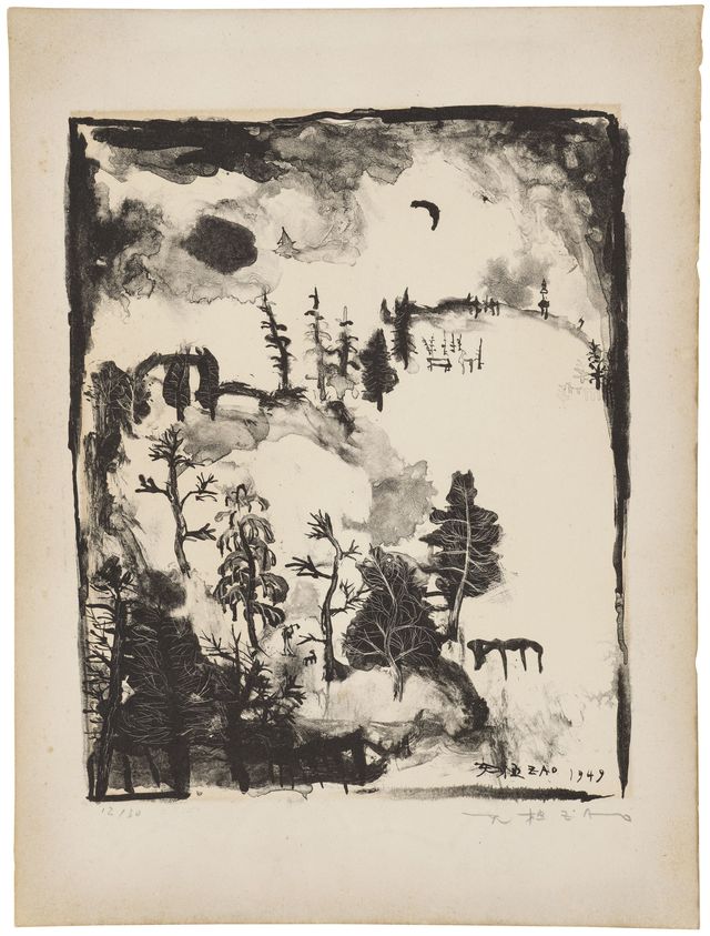 Paysage au croissant de lune