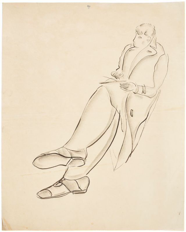 Femme de 3/4 dessinant