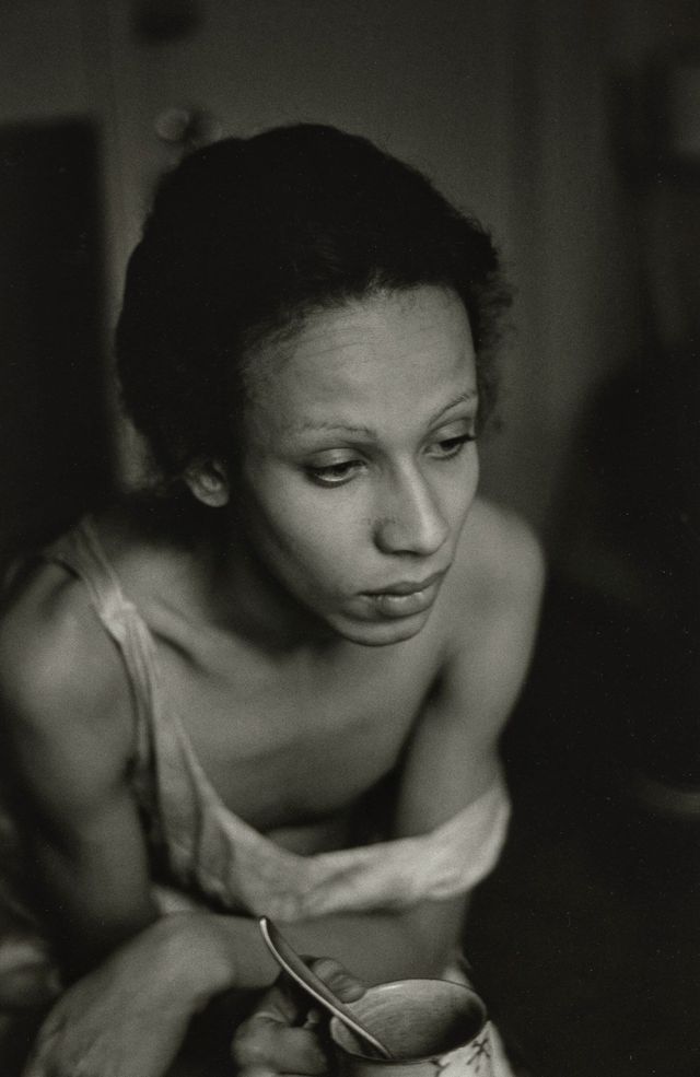 Roommate with teacup, Boston, 1973