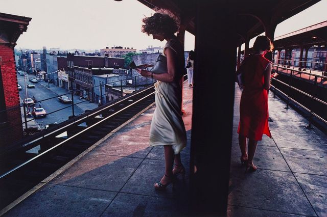 Untitled, Subway, New York (Women in Summer Dresses on Platform), 1980