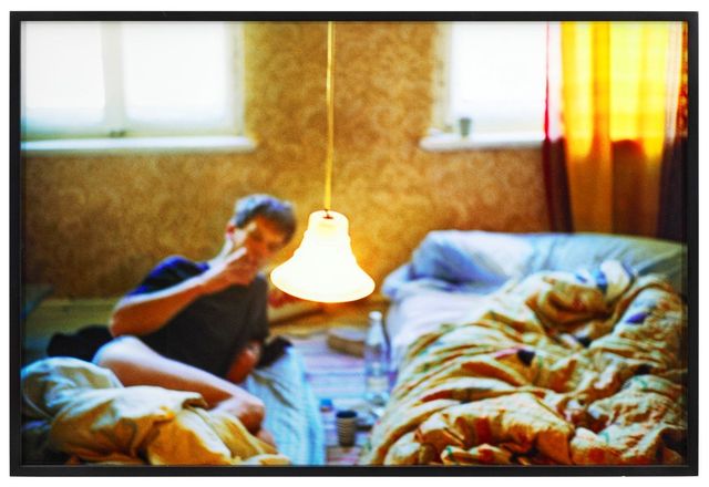 David in bed, Leipzig, Germany, 1992
