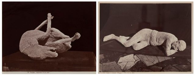 Impronte di un Cane and Impronte umane, Pompeii, c.1870s