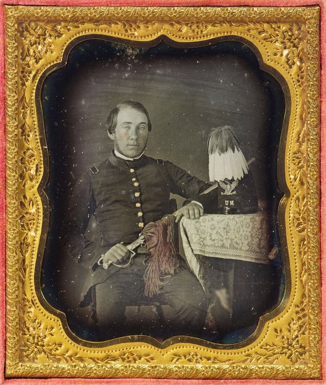 Uniform Man with Sword and Hat, c. 1850