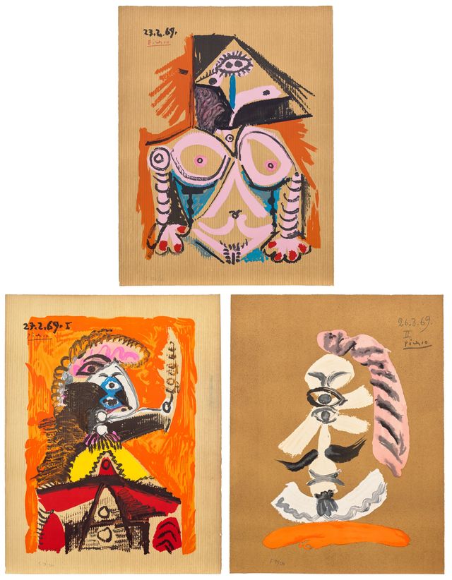 Portraits imaginaire (Imaginary Portraits): three prints