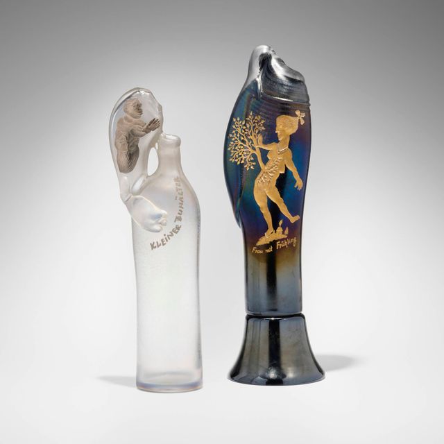 Frau mit Frühling; Kleiner Zuhalter (two works)