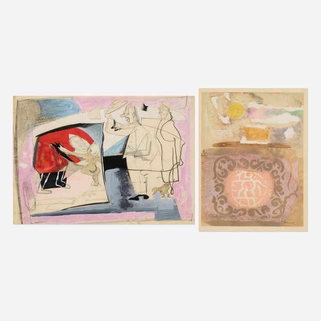 Untitled (Figures with a Dog); Madonna of the Planets (two works)