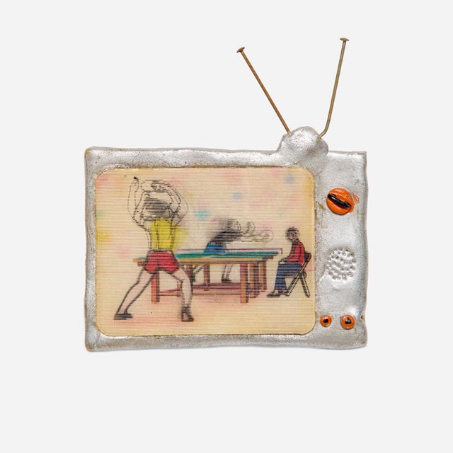 Untitled (TV and Ping-Pong Pin)